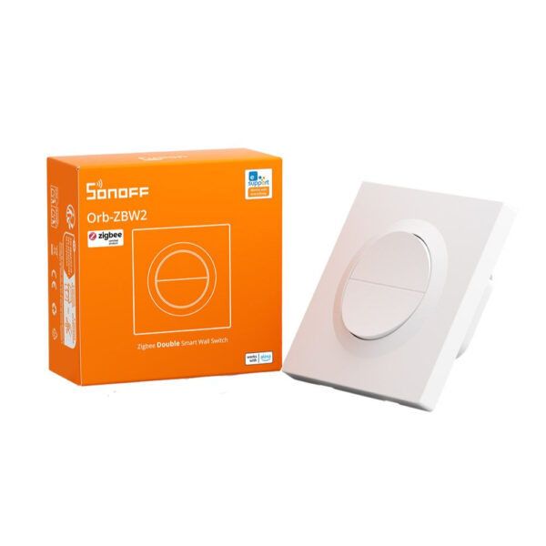 SONOFF Orb-ZBW2 2-Gang Zigbee Smart Wall Switch – két áramkörös, fázis+nulla mini relémodul + kapcsoló, Zigbee, fehér (MINI-ZB2GS-E) fali kapcsoló SONOFF Orb-ZBW2 2-Gang Zigbee Smart Wall Switch – két áramkörös, fázis+nulla mini relémodul + kapcsoló, Zigbee, fehér (MINI-ZB2GS-E) fali kapcsoló