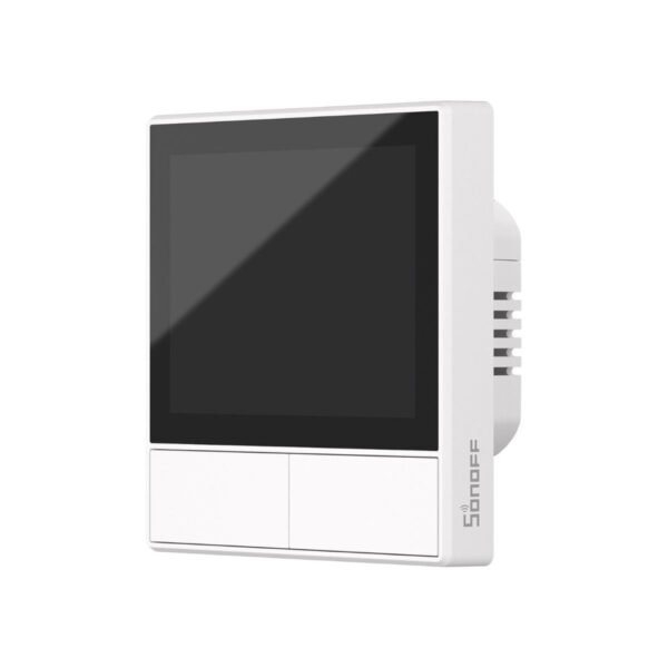 Sonoff NSPanel 2 gombos WiFi-s villanykapcsoló, érintőkijelzővel, termosztát funkcióval, fehér Okosotthon NSPanel-EUW Sonoff NSPanel 2 gombos WiFi-s villanykapcsoló, érintőkijelzővel, termosztát funkcióval, fehér Okosotthon NSPanel-EUW