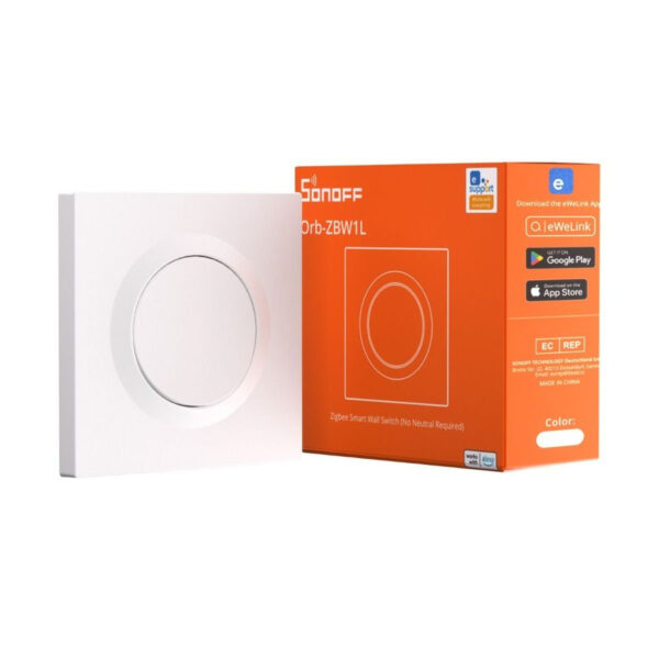 SONOFF Fusion Orb-ZBW1L –  Zigbee okos fali kapcsoló, nullavezeték nélkül, fehér (ZBMINIL2-E) kapcsolórelé|fali kapcsoló ZBMINIL2-E