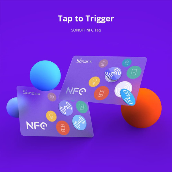 Sonoff NFC chipes matrica (egy kártyán 2 db) NFC címke NFC Tag Sonoff NFC chipes matrica (egy kártyán 2 db) NFC címke NFC Tag