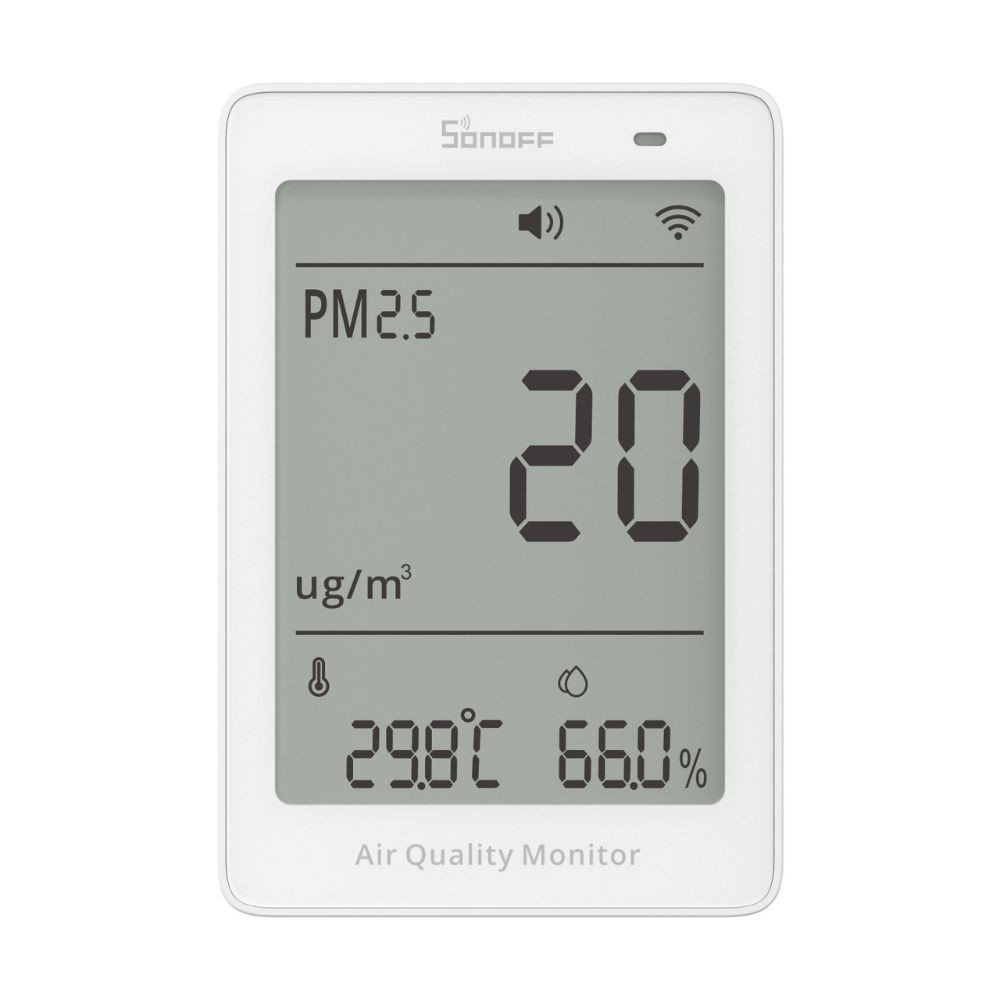 SONOFF AirGuard PM2.5/PM10 – SAWF-07P levegőminőség -érzékelő, Matter, Wi-Fi, fehér érzékelő SONOFF AirGuard PM2.5/PM10 – SAWF-07P levegőminőség -érzékelő, Matter, Wi-Fi, fehér érzékelő