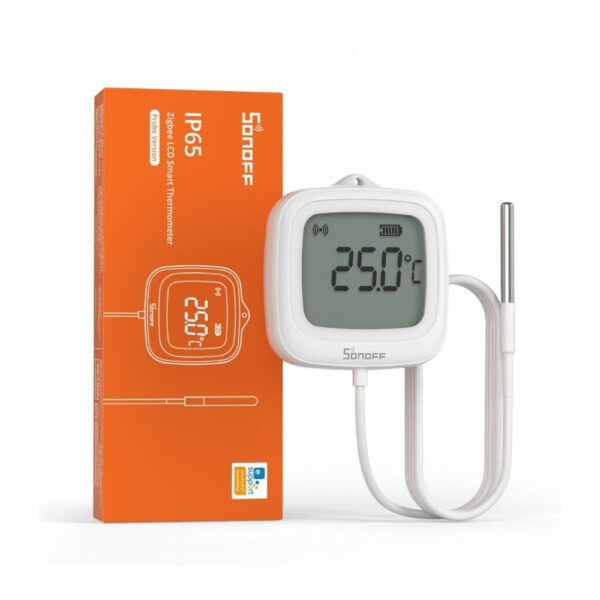 SONOFF SNZB-02LD Zigbee 3.0 vezeték nélküli, LCD kijelzős, érzékelőszondás IP65 kültéri hőmérő érzékelő SNZB-02D SONOFF SNZB-02LD Zigbee 3.0 vezeték nélküli, LCD kijelzős, érzékelőszondás IP65 kültéri hőmérő érzékelő SNZB-02D