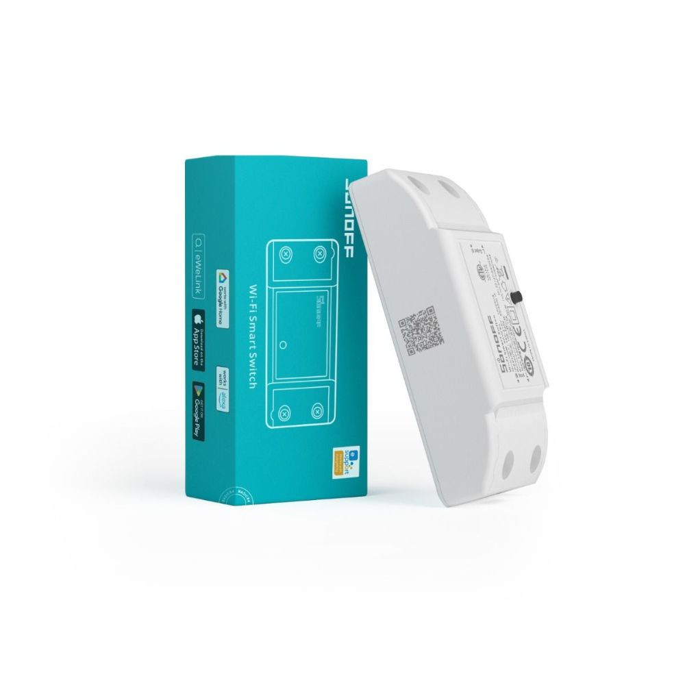 Sonoff Basic R4 – 1 áramkörös relé, Wi-Fi, eWeLink-Remote (BASICR4) kapcsolórelé BASICR4 Sonoff Basic R4 – 1 áramkörös relé, Wi-Fi, eWeLink-Remote (BASICR4) kapcsolórelé BASICR4