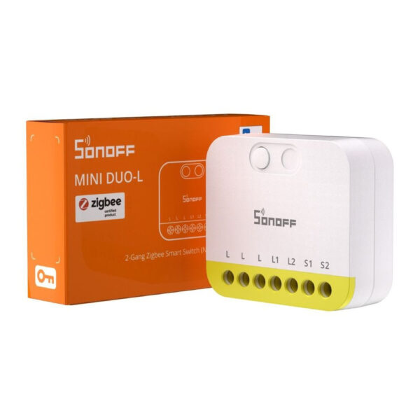 Sonoff MINI DUO-L 2-Gang Zigbee Smart Switch (No Neutral) – két áramkörös, csak fázis mini relémodul, Zigbee (MINI-ZB2GS-L) kapcsolórelé Sonoff MINI DUO-L 2-Gang Zigbee Smart Switch (No Neutral) – két áramkörös, csak fázis mini relémodul, Zigbee (MINI-ZB2GS-L) kapcsolórelé