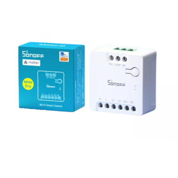 Sonoff MINI-D Wi-Fi + eWeLink-Remote, Matter kompatibilis, okos mini relémodul, feszültségmentes kimenettel kapcsolórelé MINI-D Sonoff MINI-D Wi-Fi + eWeLink-Remote, Matter kompatibilis, okos mini relémodul, feszültségmentes kimenettel kapcsolórelé MINI-D