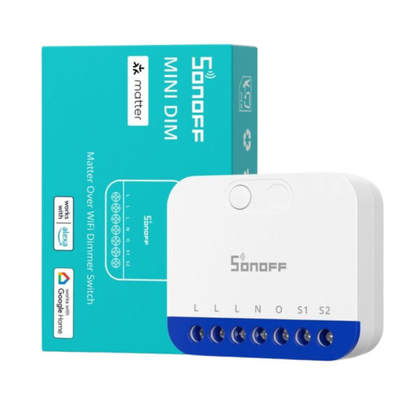 Sonoff MINI-DIM Dimmer Switch – fényerőszabályzó modul, fogyasztásmérős, Matter, Wi-Fi kapcsolórelé|fogyasztásmérő|fényerőszabályzó Sonoff MINI-DIM Dimmer Switch – fényerőszabályzó modul, fogyasztásmérős, Matter, Wi-Fi kapcsolórelé|fogyasztásmérő|fényerőszabályzó