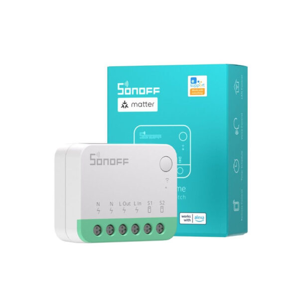 Sonoff Mini R4M Wi-Fi okos relémodul, Matter szabvány kompatibilis kapcsolórelé MINIR4M Sonoff Mini R4M Wi-Fi okos relémodul, Matter szabvány kompatibilis kapcsolórelé MINIR4M