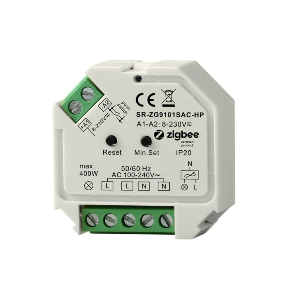 Sunricher Zigbee retrofit dimmer (fényerőszabályzó) modul 230V AC, 400W (SR-ZG9101SAC-HP) fényerőszabályzó|kapcsolórelé SR-ZG9101SAC-HP Sunricher Zigbee retrofit dimmer (fényerőszabályzó) modul 230V AC, 400W (SR-ZG9101SAC-HP) fényerőszabályzó|kapcsolórelé SR-ZG9101SAC-HP