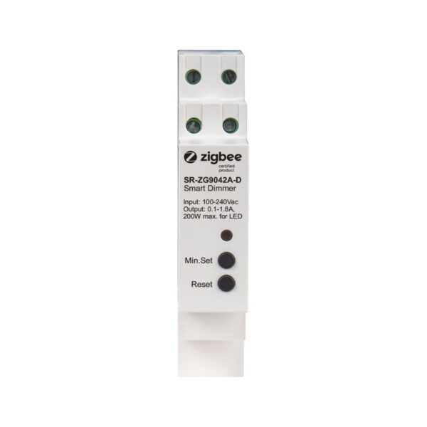 Sunricher DIN-sínre szerelhető dimmer (fényerőszabályzó) modul, 230V csak fázis, 400W (SR-ZG9042A-D) fényerőszabályzó|kapcsolórelé|fogyasztásmérő SR-ZG9042A-D