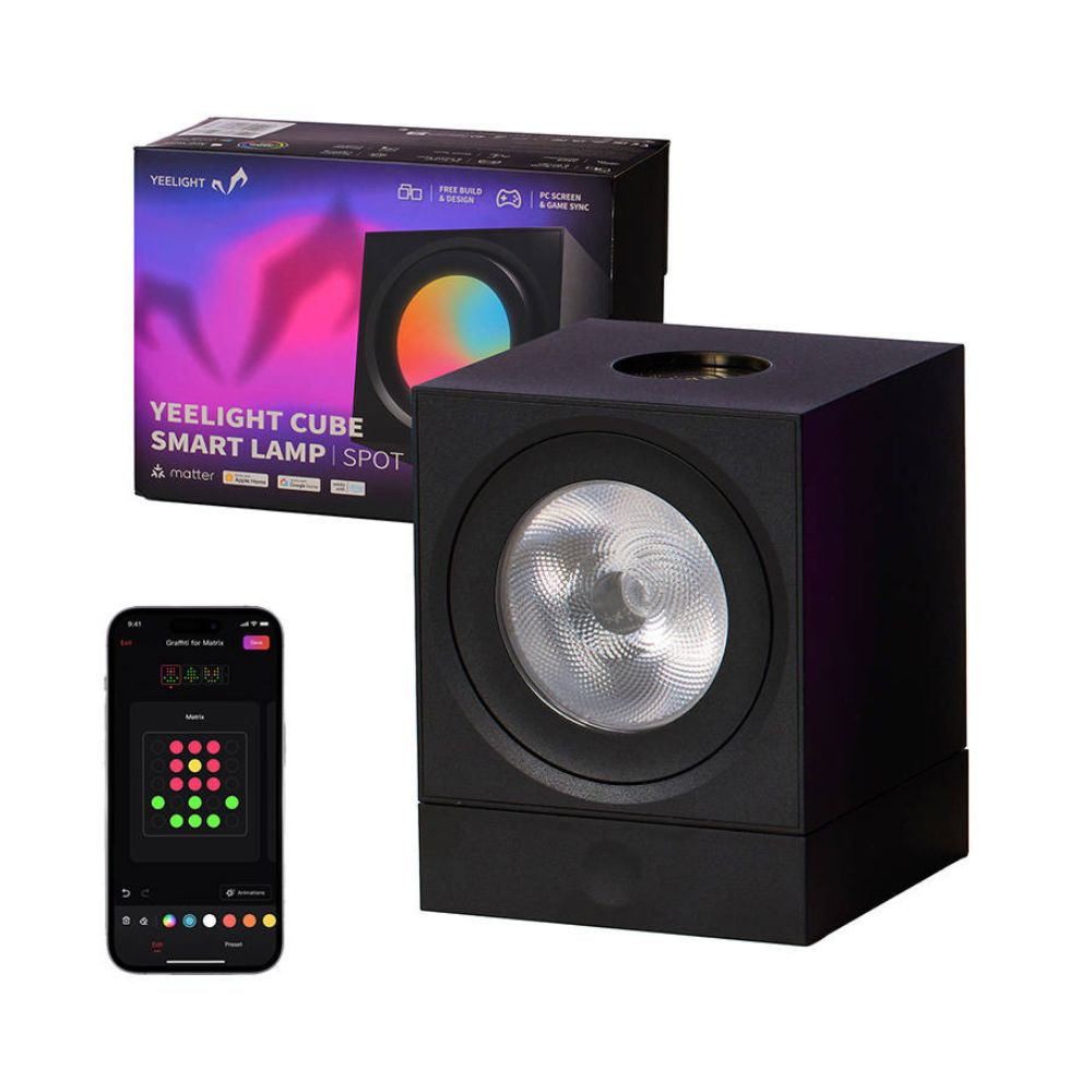 YEELIGHT Cube Smart Lamp – SPOT Base – RGB LED asztali gamer lámpa / dekorációs lámpa – Alapmodul (YLFWD-0008) lámpa / izzó YLFWD-0008 YEELIGHT Cube Smart Lamp – SPOT Base – RGB LED asztali gamer lámpa / dekorációs lámpa – Alapmodul (YLFWD-0008) lámpa / izzó YLFWD-0008