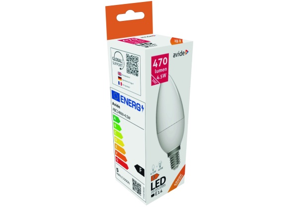 Avide LED Candle 4.5W E14 NW 4000K Gyertya