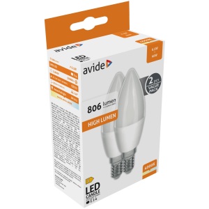 Avide LED Candle Twin Pack 6.5W E14 NW 4000K Gyertya