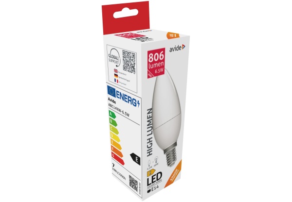 Avide LED Candle 6.5W E14 NW 4000K Gyertya