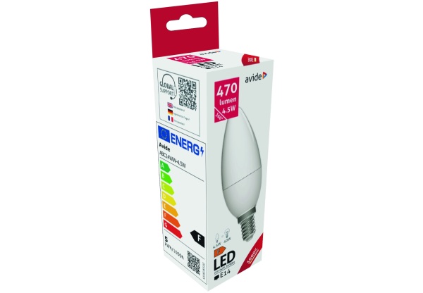 Avide LED Candle 4.5W E14 WW 3000K Gyertya