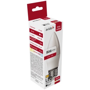 Avide LED Candle Flame 6.5W E14 WW 3000K Gyertya