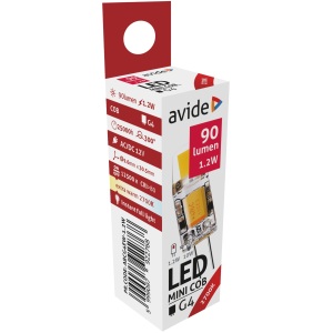 Avide LED 2W G4 WW 3000K Fekvő Kapszula