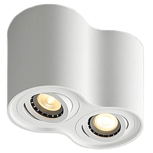 Avide GU10 Lámpatest Kerek Fehér Dönthető Dupla Fényforrás nélküli