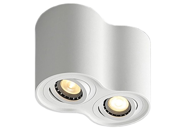 Avide GU10 Lámpatest Kerek Fehér Dönthető Dupla Fényforrás nélküli