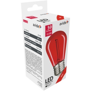 Avide Dekor LED fényforrás G45 1W E27 Piros Dekor LED