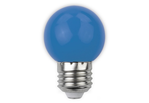 Avide Dekor LED fényforrás G45 1W E27 Kék Dekor LED