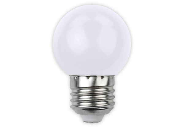 Avide Dekor LED fényforrás G45 1W E27 Fehér Dekor LED
