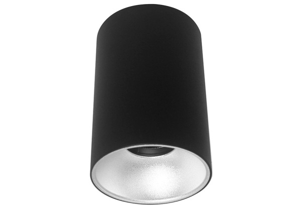 Avide GU10 Lámpatest Kerek Fekete-Ezüst Fényforrás nélküli