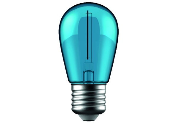Avide Dekor LED Filament fényforrás 1W E27 Kék Dekor LED