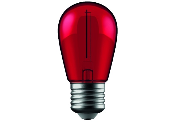 Avide Dekor LED Filament fényforrás 1W E27 Piros Dekor LED