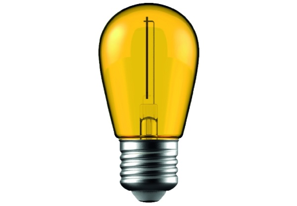 Avide Dekor LED Filament fényforrás 1W E27 Sárga Dekor LED