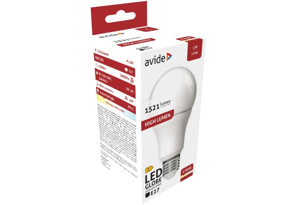 Avide LED Globe A60 13W E27 EW 2700K Gömb