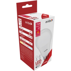 Avide LED Globe A60 8W E27 EW 2700K Gömb