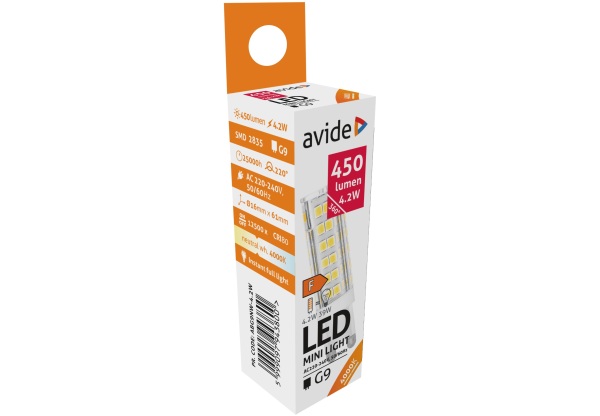 Avide LED 4.2W G9 NW 4000K Kapszula