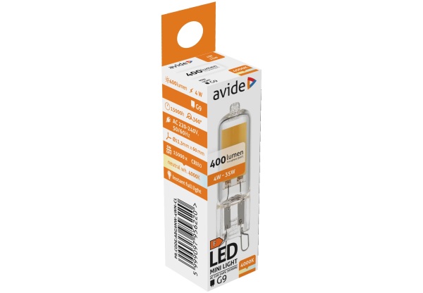 Avide LED 4W G9 C-LED NW 4000K Kapszula