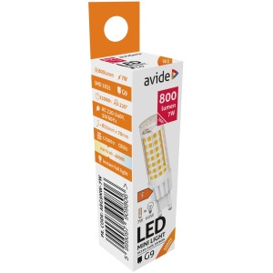 Avide LED 7W G9 NW 4000K fekvő Kapszula