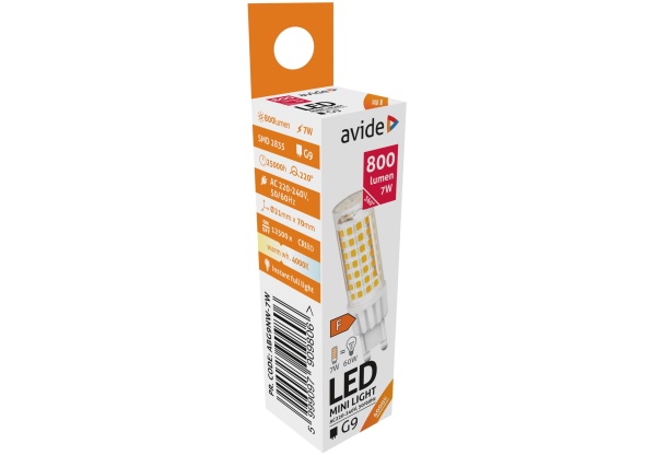 Avide LED 7W G9 NW 4000K Kapszula