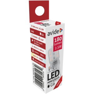 Avide LED 2.5W G9 NW 4000K fekvő Kapszula