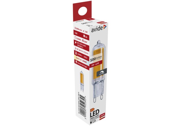 Avide LED 5W G9 COB WW 3000K Dimm. Kapszula