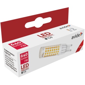 Avide LED 7W G9 WW 3000K fekvő Kapszula