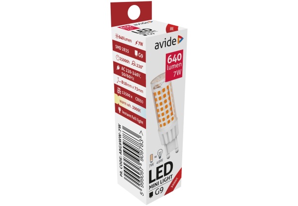 Avide LED 7W G9 WW 3000K Kapszula