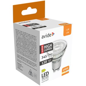 Avide LED Spot Alu+plastic 7W GU10 EW 2700K Szpot