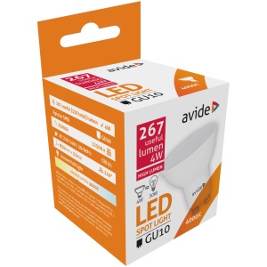 Avide LED Spot ALU+plastic 6W GU5.3 12V NW 4000K Szpot