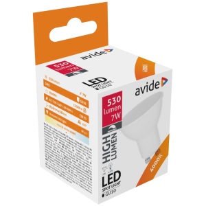 Avide LED Spot Alu+Plastic 7W GU10 36° NW 4000K Szpot