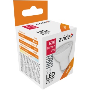 Avide LED Spot Alu+Plastic 7W GU10 36° NW 4000K Szpot