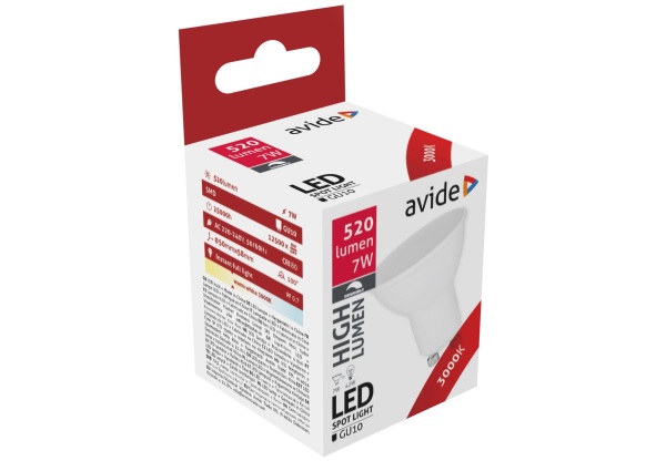 Avide LED Spot Plastic Fényerőszabályzós 7W GU10 WW 3000K Szpot