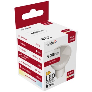 Avide LED Spot Alu+plastic 7W GU10 NW 4000K 900lm Szpot