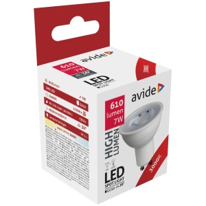 Avide LED Spot Alu+plastic 2.5W GU10 NW 4000K Super High Lumen Szpot