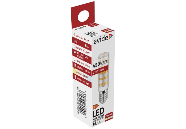 Avide LED 4.2W JD E14 WW 3000K Kapszula