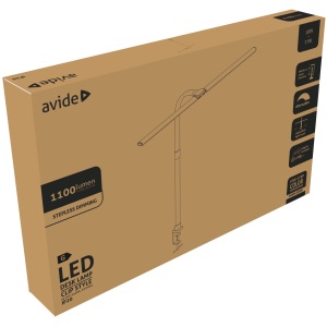 Avide LED Asztali Lámpa Fekete USB 4W LEDes