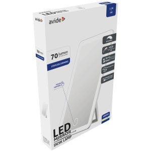 Avide LED Asztali Lámpa Világítós Sminktükör 3.5W Adapter nt. LEDes