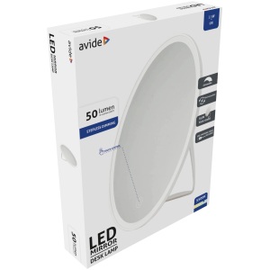 Avide LED Asztali Lámpa Világítós Sminktükör Akkumulátoros Kerek LEDes